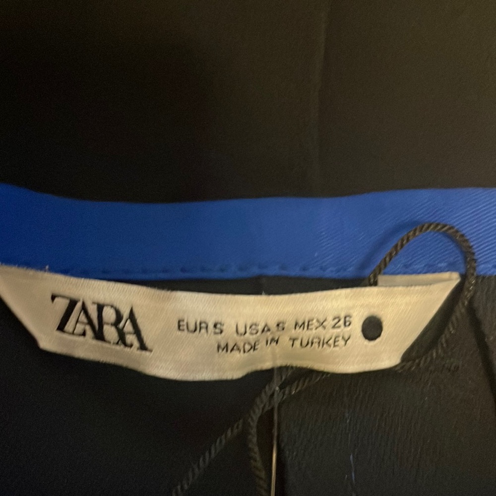New ZARA SHORT SATIN EFFECT BLUE MINI SKIRT SIZE S 2143/248/420 - Picture 2 of 16